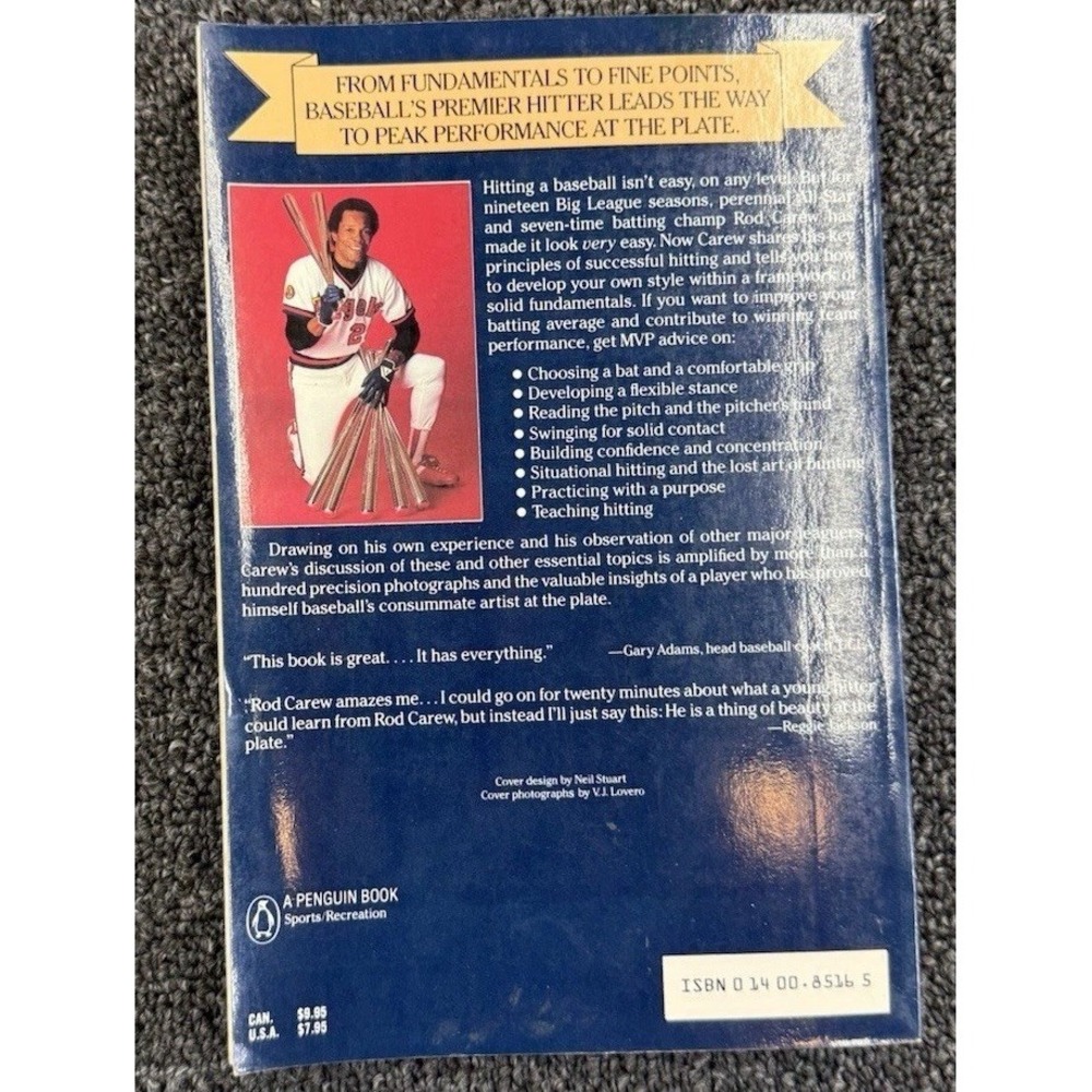 Rod‎ Carew Art & Science of Hitting Book MLB Vintage HOF Baseball Guide - Picture 2 of 3